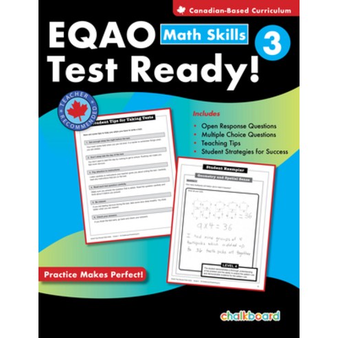 (영문도서) Eqao Test Ready Math Skills Grade 3 Paperback, Chalkboard Publishing, English, 9781897514252