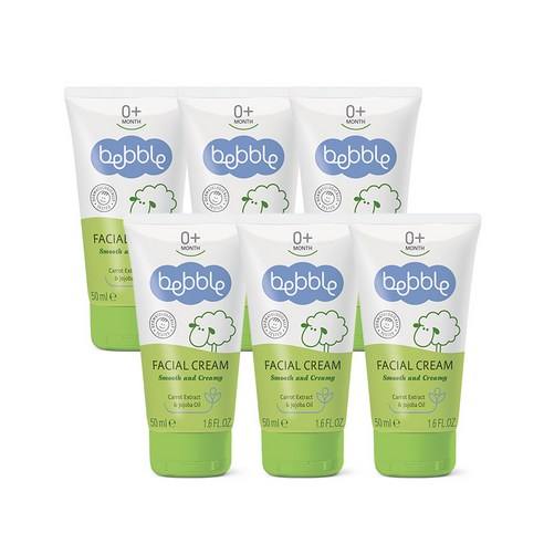 베블 유아 어린이 베이비 페이셜 얼굴 크림 로션, 6개, 50ml