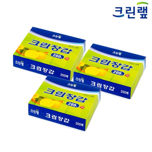 크린랲 크린장갑 200매, 3개