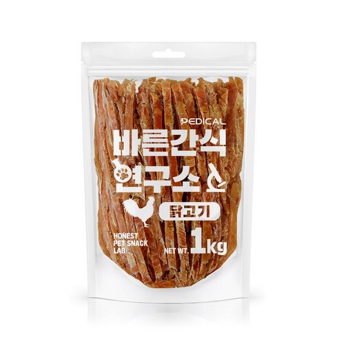 바른간식연구소 닭가슴살슬라이스 1kg 강아지 대용량간식, 1개