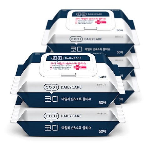 안심과 청결을 위한 필수품, 코디 데일리 손 소독 물티슈