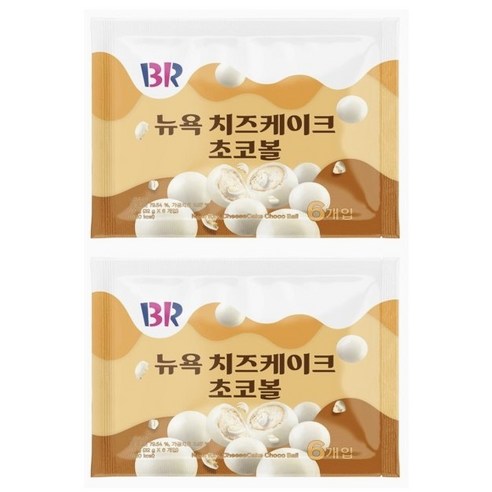 BR 배스킨 뉴욕 치즈 케이크 초코볼 192G, 2개