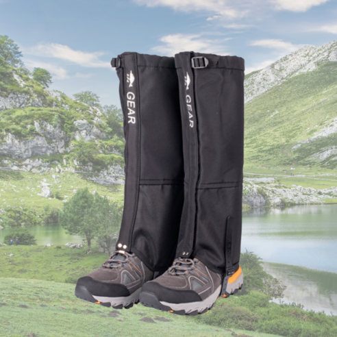 마켓피아 고급 방수 롱팬츠 사계절 심마니 각반 등산 벌초 뱀각반, 올블랙 롱스패츠