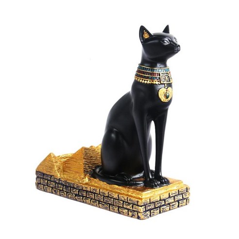 크리 에이 티브 와인 홀더 주방 홈 장식품에 대 한 귀여운 고양이 신 와인 랙 선반, 22.5x10x25cm., 수지, 검은 색