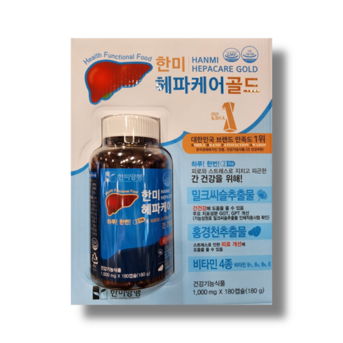 한미양행 한미 헤파케어골드 1000mg X 180캡슐 간건강, 180정, 1세트