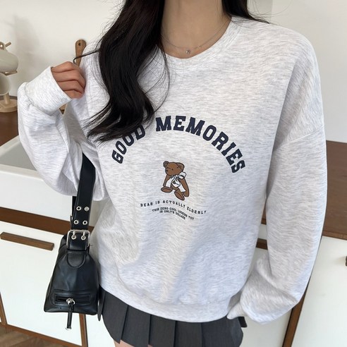[디아미뇽] 베어 루즈핏 긴팔 맨투맨