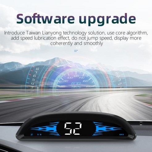 HUD G3 자동차 GPS HUD 헤드 업 디스플레이 속도계 온보드 컴퓨터 스마트 디지털 시계 알람 모니터 액세서, [01] Black hud네비