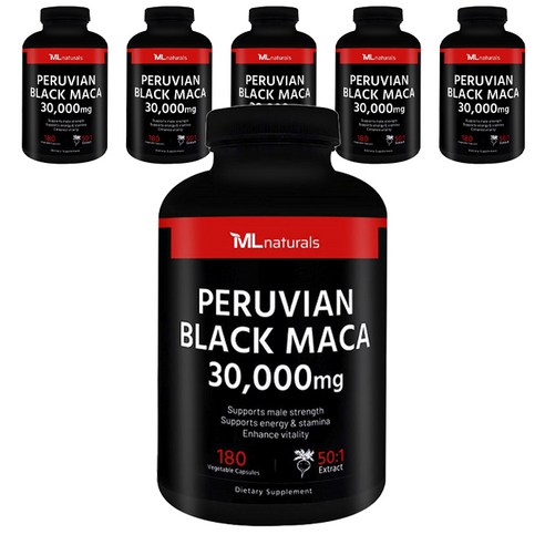 My Life [미국빠른직구] 마이라이프 내추럴스 페루비안 블랙 마카 30 000 mg, 6개, 180정