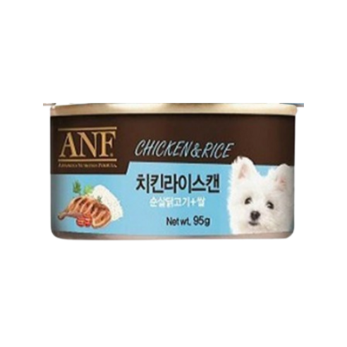 ANF 애견 간식캔, 치킨라이스맛, 95g, 48개