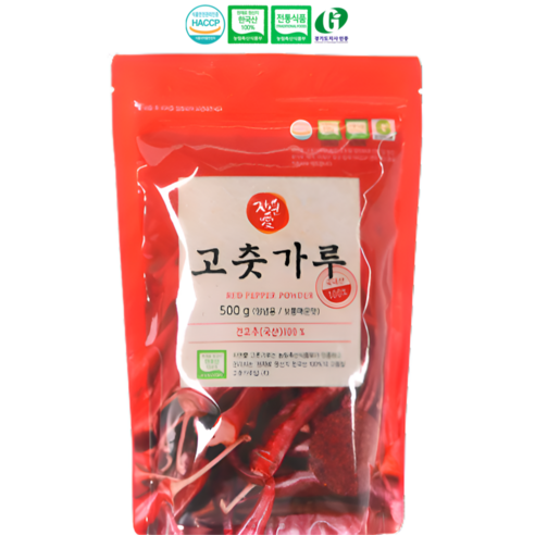 자연애 고추가루 양념용 보통매운맛, 500g, 1개