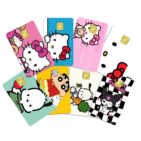 체크카드스티커 신용카드스티커 키티 산리오 마이멜로디 짱구 푸푸린 포차코 카드스티커 카드리폼 리폼스티커, 09_오리 포차코