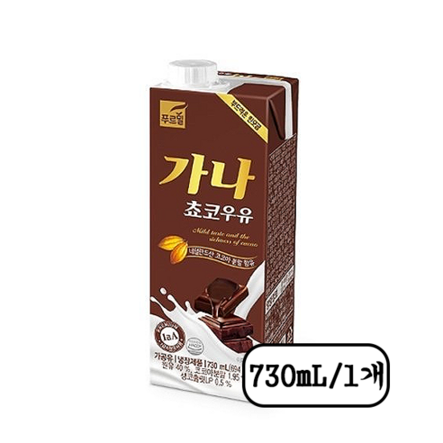 푸르밀 가나 초코우유 730ml 1개, 2개, 2개