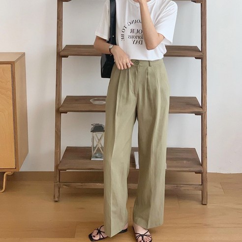 [#여름원단#린넨]더데이 와이드 린넨 슬랙스