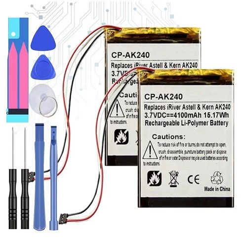 리버 아스텔 앤 컨 AK240 플레이어용 배터리 3 선 플매트 카펫 러그 트랙 없음 4100mAh, 1개, 1개입