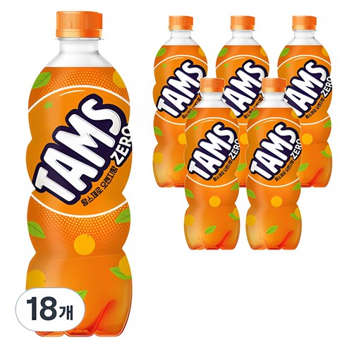 탐스 제로 오렌지향, 18개, 600ml