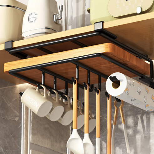 주방 싱크대 상부장 틈새 조리도구 걸이로 주방 공간 깔끔하게 정리하기