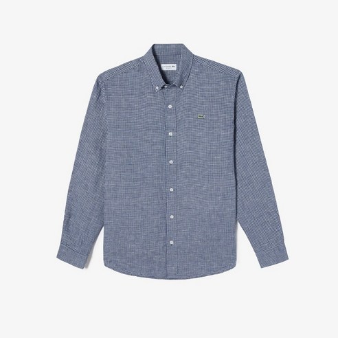 라코스테 LACOSTE 남성 린넨 깅엄체크 셔츠 CH425E-53G 415931