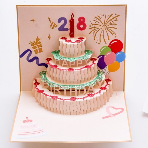 멜로디카드 3D입체카드, 생일 멜로디 LED 카드+꾸미기 스티커포함, 생일 꾸미기 스티커 포함, 크리스마스 트리 홀로그램
