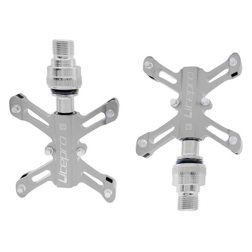 YSSHOP 접히는 순환을위한 경량 자전거 편평한 페달 도로 자전거 BMX, 109x63mm, 알루미늄 합금, 실버