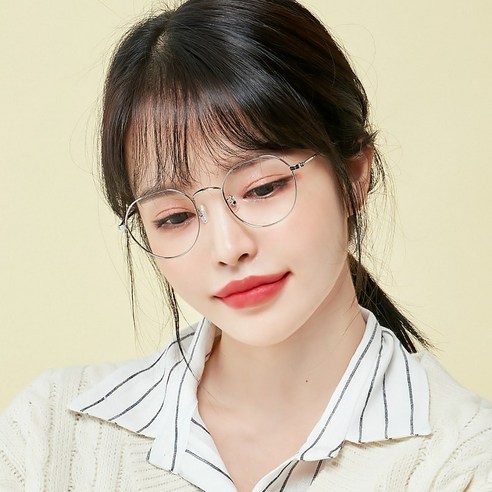 멜라크메 남자 여자 메탈 다각형 라운드 안경테