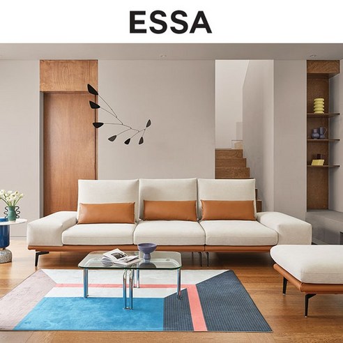 에싸 페르소나 4인 스윙기능 카시미라 패브릭 소파+스툴 소개