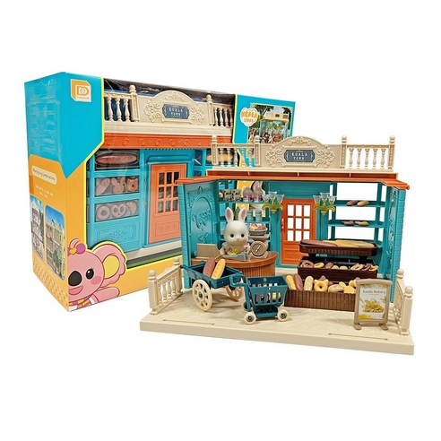 코알라 타운 시리즈 유아 소꿉 놀이 장난감 베이커리 세트, 혼합 색상