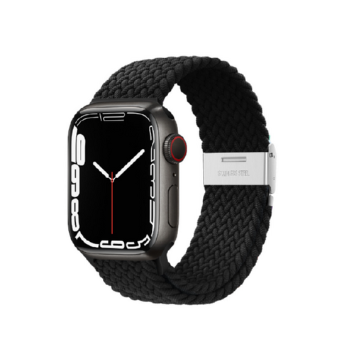 진호 스마트 워치 나일론 루프 스트랩 ONE, 02#블랙, 38/40/41mm