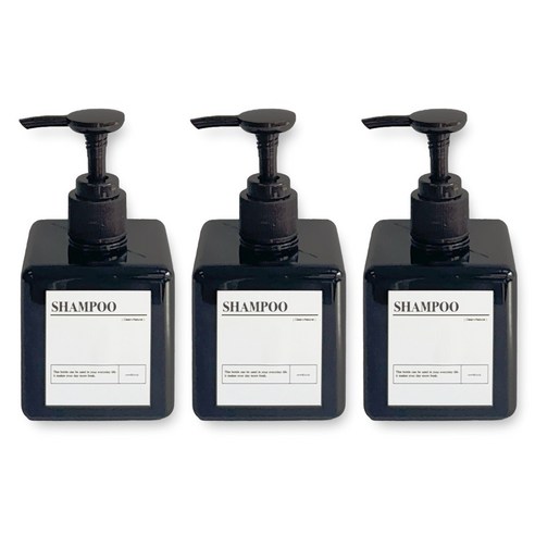 뉴앤룩 PETG소재 욕실디스펜서 4color, 브라운, 3개, 250ml