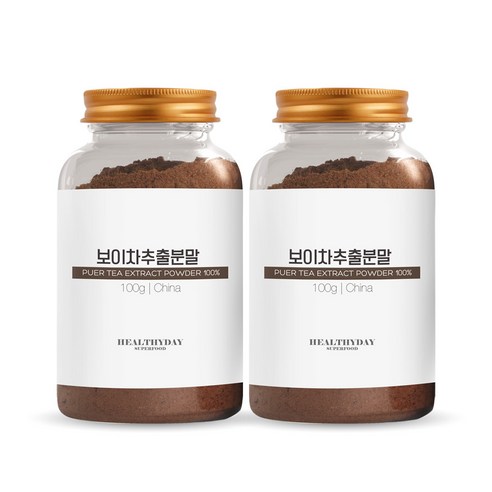 헬스앤푸드 20배농축 100% 보이차추출분말 100g, 2개, 1개입