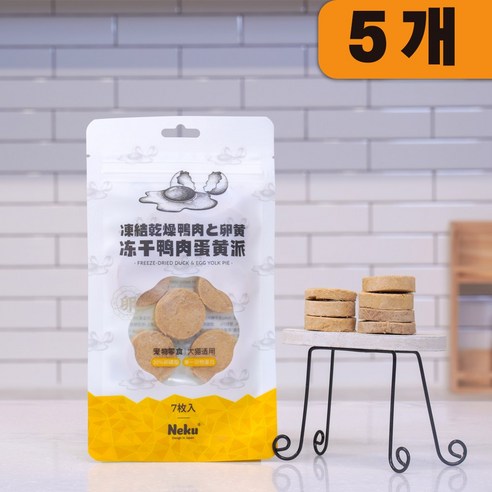 네쿠 반려동물 동결건조 트릿 간식, 오리+노른자, 25g, 5개