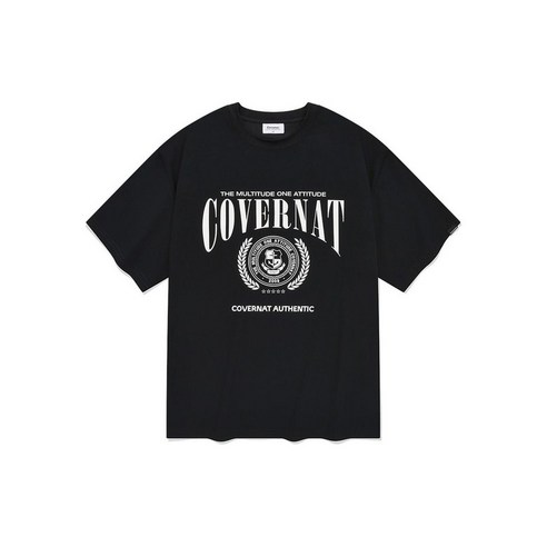 커버낫 엠블럼 엑티브 티셔츠 블랙 CO2402ST42BK 116369
