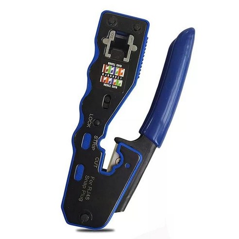 RJ45 랜선 이지 컨넥터 전용 압착툴 압착기 관통형, RJ45 Crimper, 1개