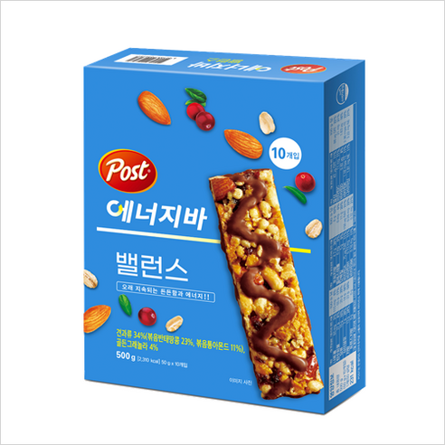 포스트 에너지바 밸런스 500g(10개입) x 2개, 500g