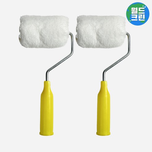 인테리어용 월드크린 겸용 페인트 롤러 100mm 2개 세트 – 도배 및 보수에 적합한 도구 로라대