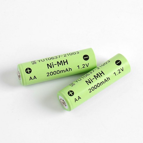 니켈수소 배터리 충전지 충전 건전지 AA 2000mAh 1.2v 2개 세트, 상세 참조