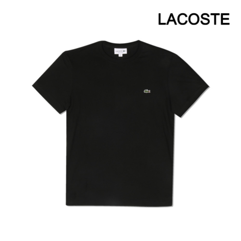 라코스테 반팔티셔츠 크루넥 기본티 블랙 TH2038-031