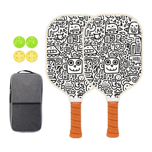 Pickleball피클 라켓탄소 섬유 소재프로 라켓, monochrome, 4개