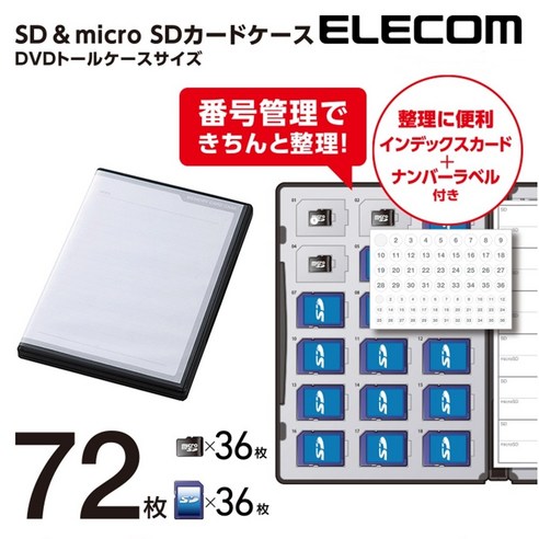 엘레컴 SD / micro SD 메모리 케이스 CMC-SDCDC02BK