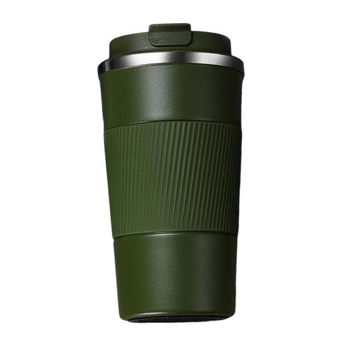 커피 머그잔 냉 음료 누출 방지 여행 낯짝, 510ml 녹색, 7x13.5cm, 스테인레스 스틸
