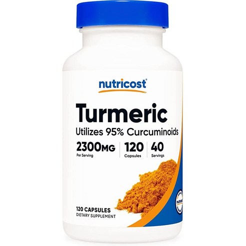 NutricOST 심황 Curcumin Bioperine 및 95 ％ Curcuminoids 2300mg 120 캡슐 Veggie 캡슐 767mg 당 캡 당 40 인분 글루텐 무료 비 GMO, 1개, 120정