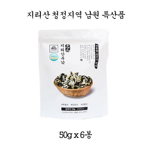 숙자네집김부각 지리산 김부각50g*6봉입, 1개, 300g Best Top5