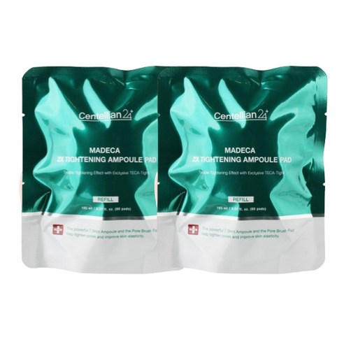 동국제약 마데카 더블 탄력 앰플 패드 리필 2개 세트 165ml (60EA), 60매