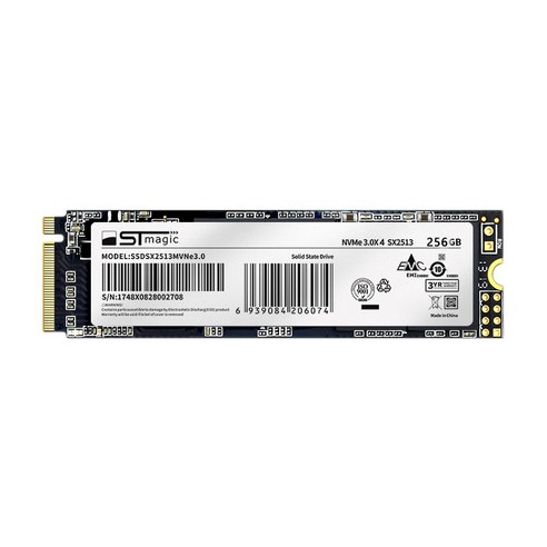 Monland STMAGIC SX2513 PCIe SSD 노트북 컴퓨터 범용 M.2 고속 솔리드 스테이트 하드 드라이브 NVMe 프로토콜 256G, 검은 색