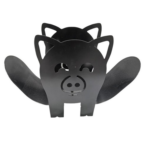 화장실 휴지 롤 종이 선반 무료 서/벽 마운트, 360x260x100mm, 돼지, 철