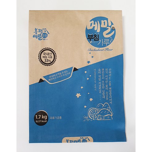 봉평 메밀 부침가루 / 국내산 메밀 33%, 10개, 1.7kg