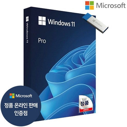 마이크로소프트 WINDOWS 11 PRO 처음사용자용 패키지 윈도우 11 프로 PKC FPP 윈11프로