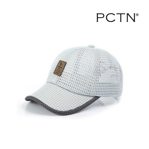 PCTN 망사 볼 캡 야구메쉬캡 남자망사골프모자 여성 메쉬 워터파크 물놀이 모자, 연그레이