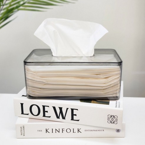 깔끔한 공간을 위한 리빙스캔들 투명 휴지 보관함