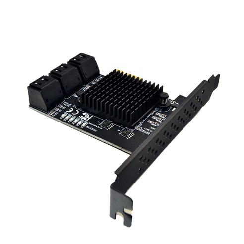 노 브랜드 PCIe SATA 카드 X1 Gen3 88SE9215 6Gbps 확장 내장 8포트 SATA3.0 디스크 라이저 어레이, 확장 카드