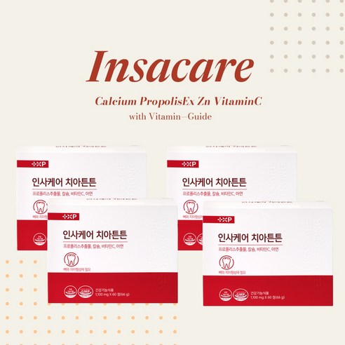 비타민하우스 하루 1번 간편하게 인사케어 치아튼튼, 60정, 4개